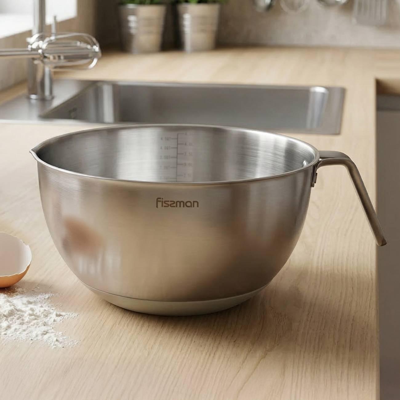 Миска FISSMAN 25*13,9 см 4,5 л с ручкой