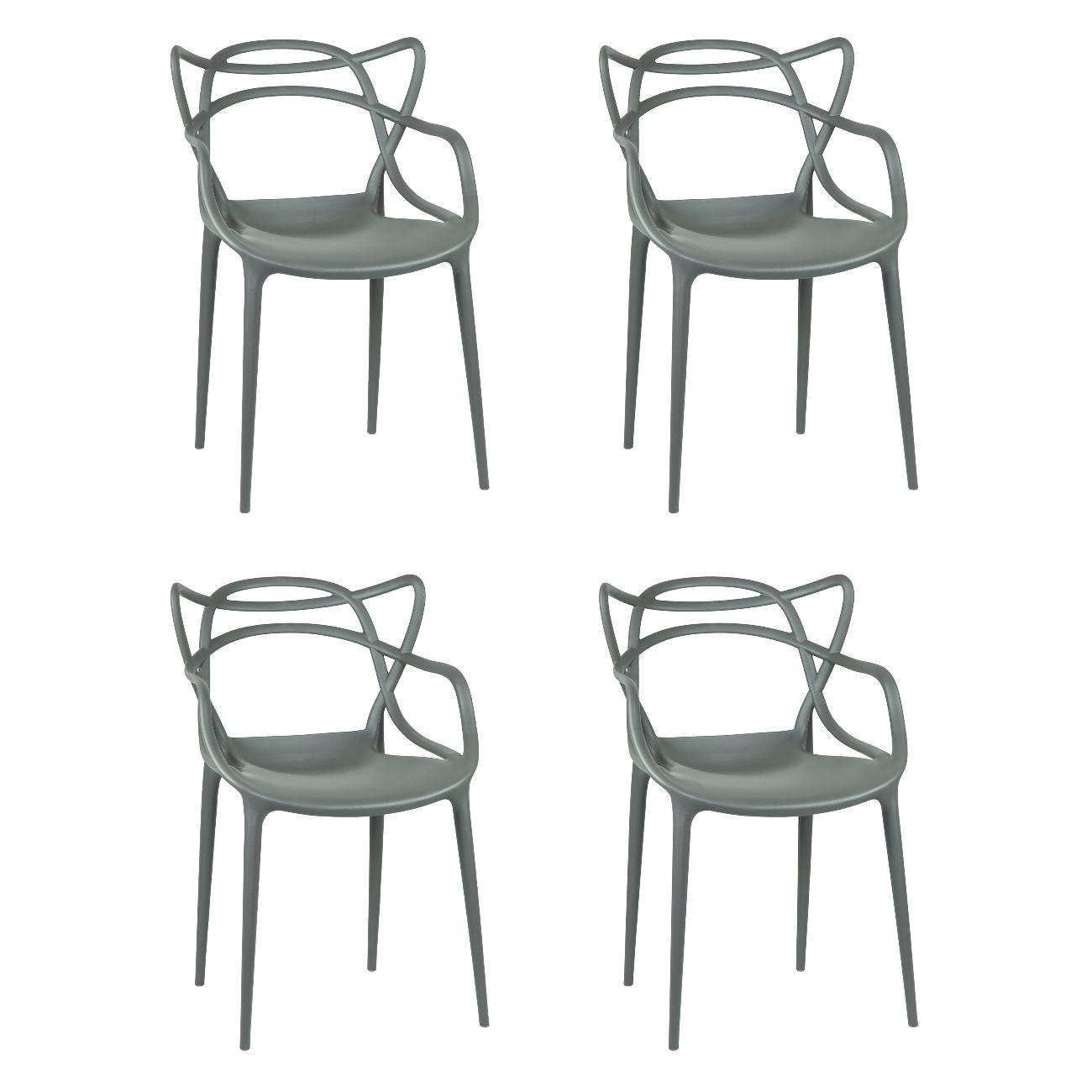 Стул обеденный DOBRIN MASTERS темно-серый (GR-04) 4шт