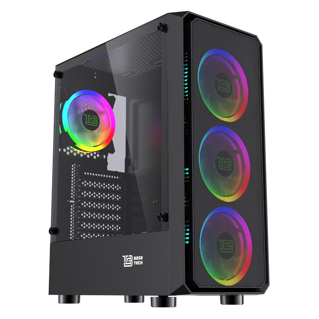 Корпус для компьютера BaseTech BT-GFX-03-MESH-4F-RGB-600W_ДИ-00000737