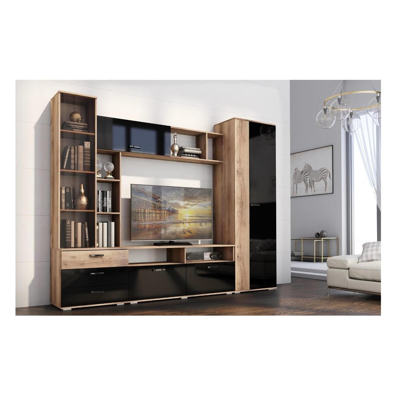 Комплект мебели для гостинной Эра Гостиная с глянцевыми ЛДСП фасадами