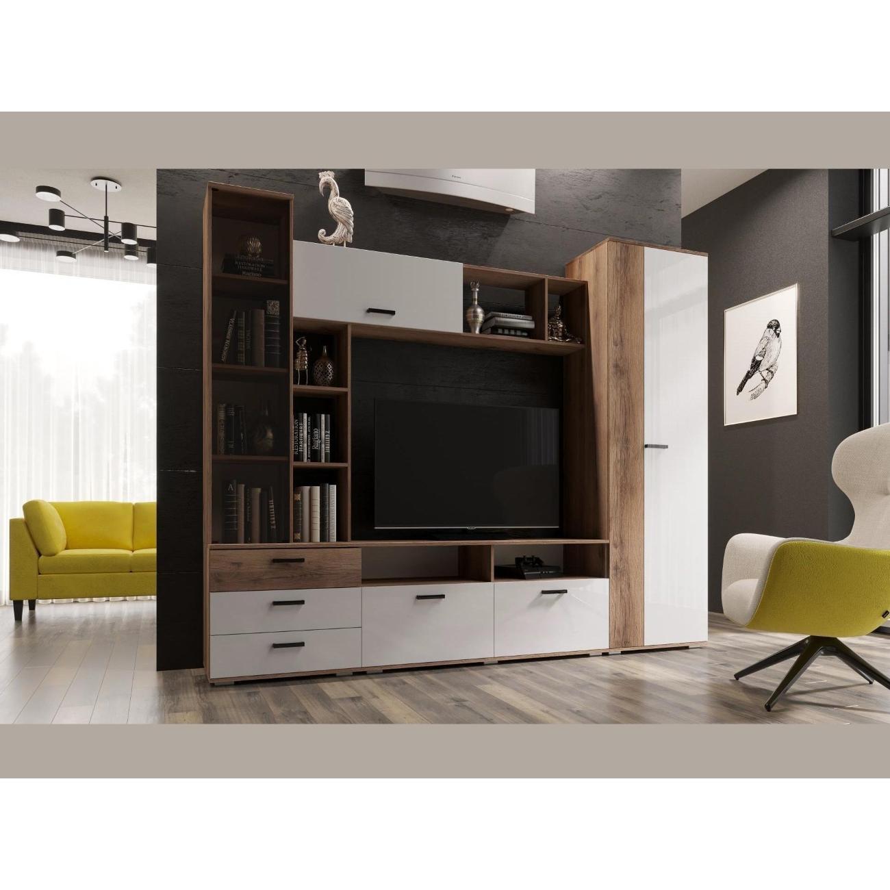 Комплект мебели для гостинной Эра Гостиная с глянцевыми ЛДСП фасадами