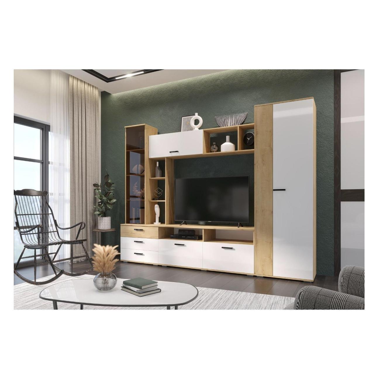 Комплект мебели для гостинной Эра Гостиная с глянцевыми ЛДСП фасадами