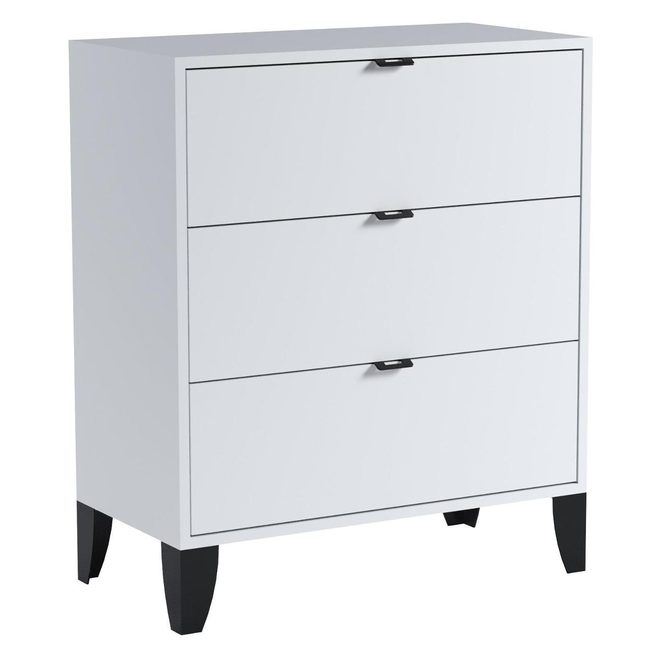 Комплект мебели для гостинной ТЭКС мебель в современном стиле, шариковые направляющие, Белый