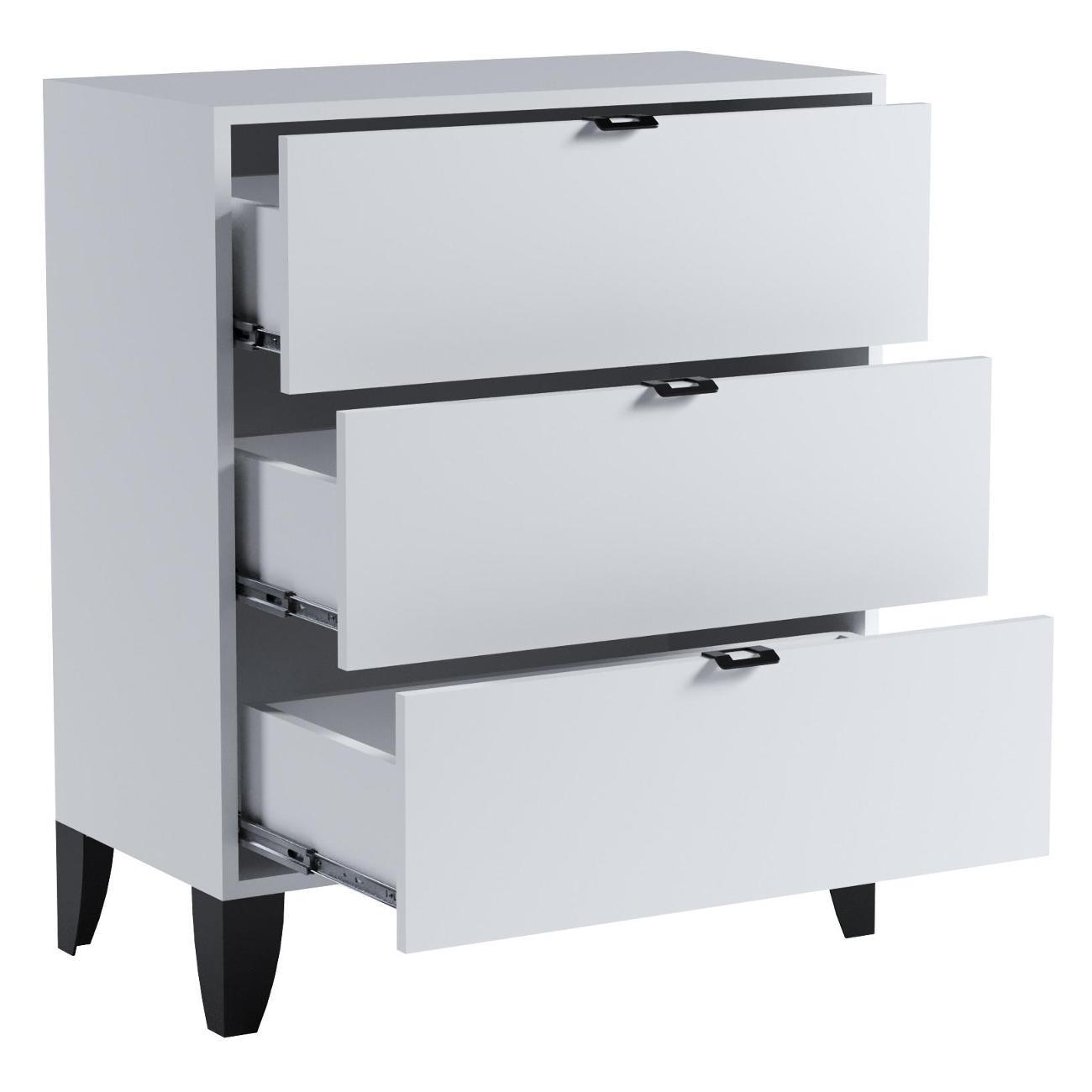 Комплект мебели для гостинной ТЭКС мебель в современном стиле, шариковые направляющие, Белый