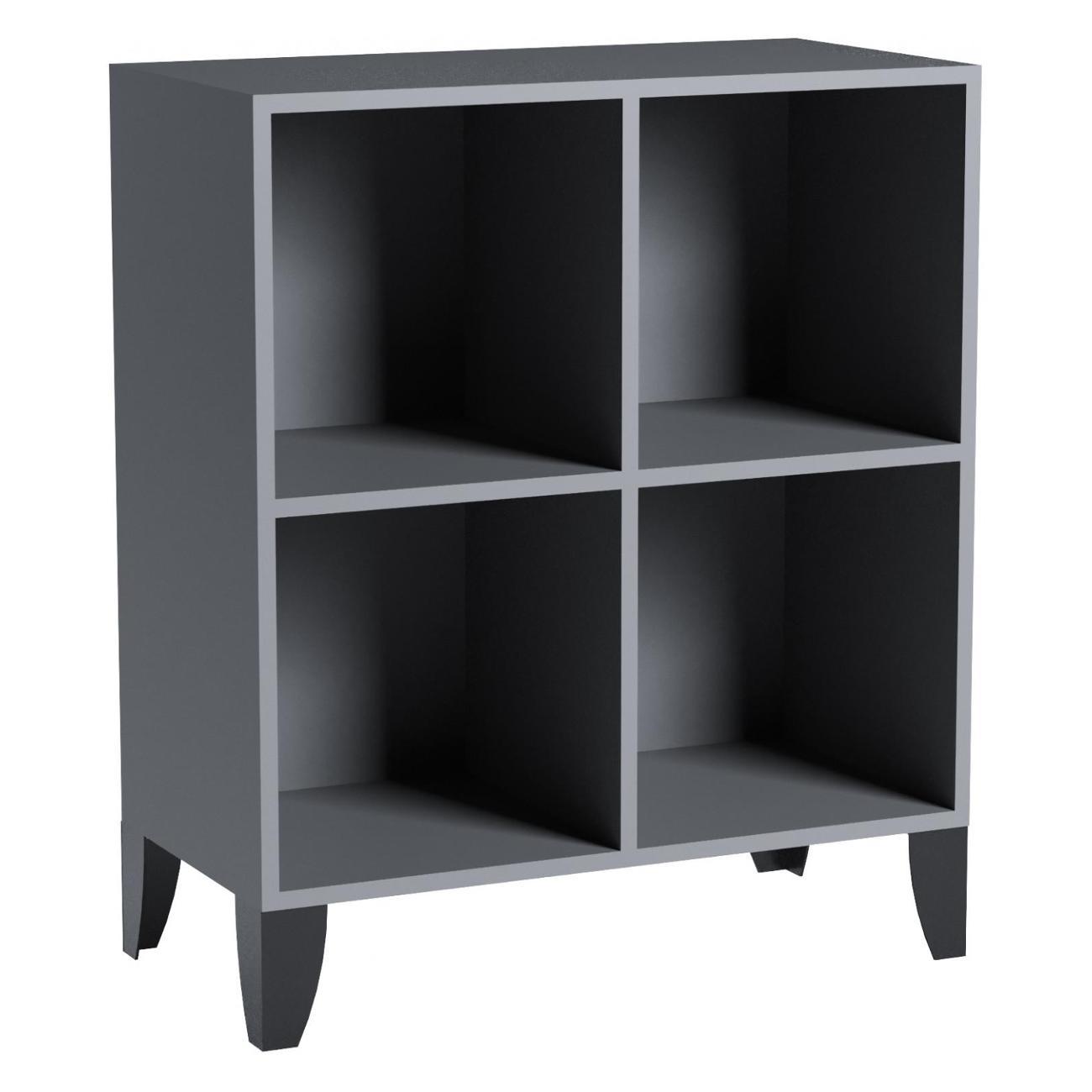 Комплект мебели для гостинной ТЭКС мебель в современном стиле, для маленькой комнаты, Белый/Графит серый