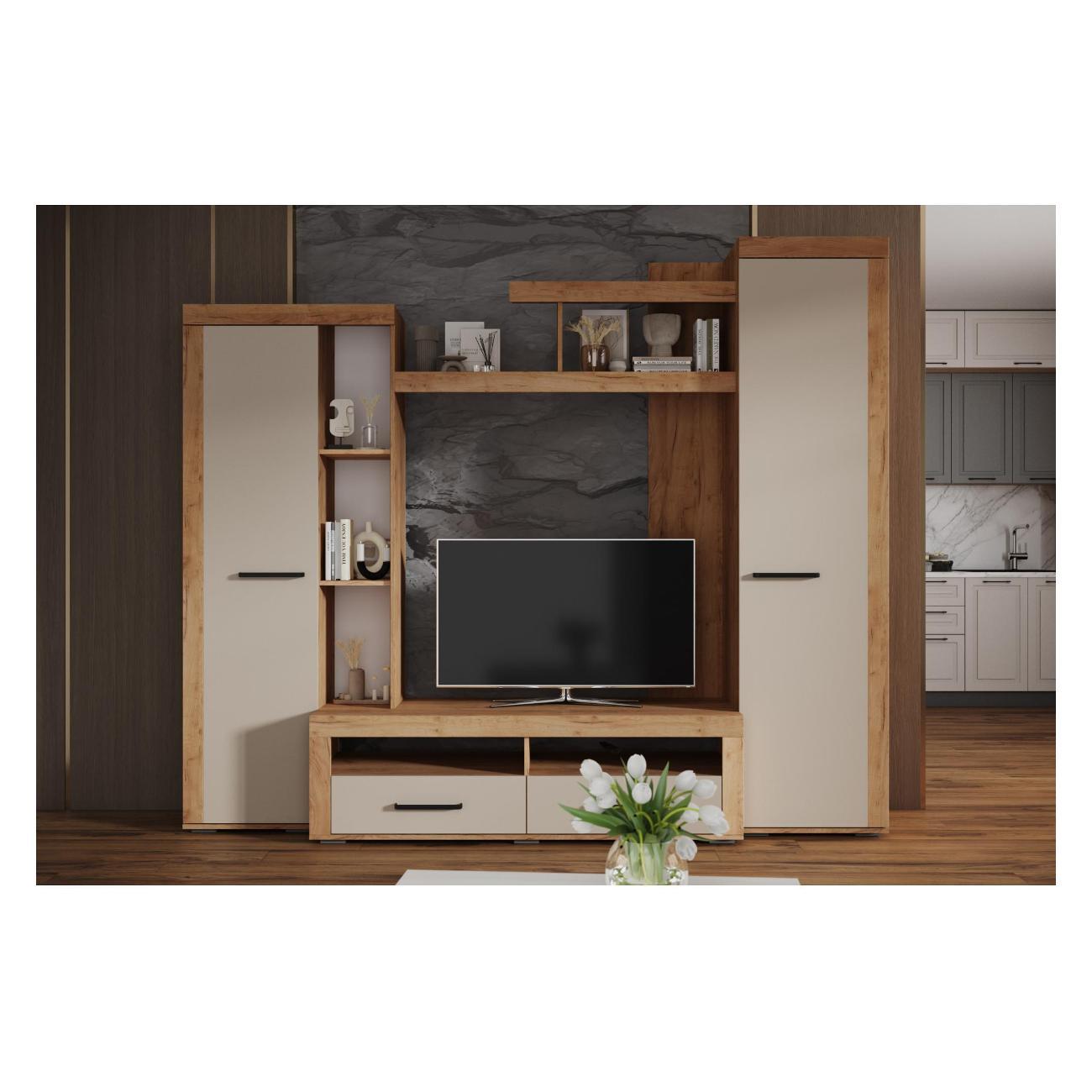 Комплект мебели для гостинной ТЭКС мебель Готовая стенка для гостиной в современном стиле