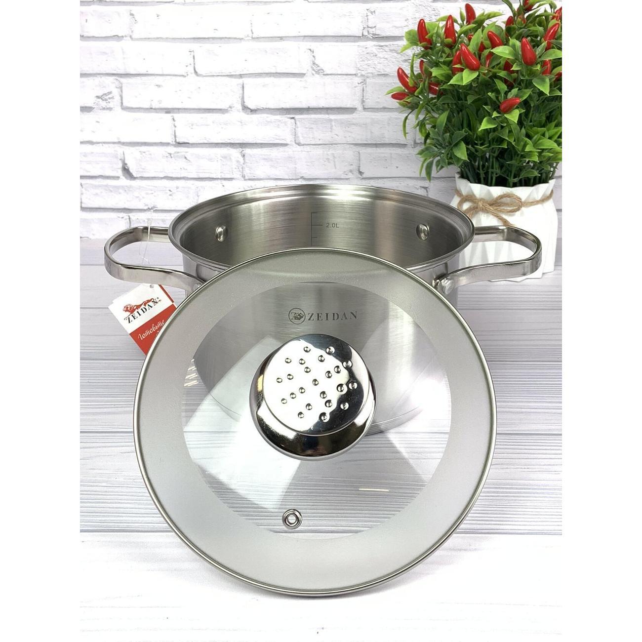 Кастрюля Zeidan 6 л из нержавеющей стали с крышкой Z-50286