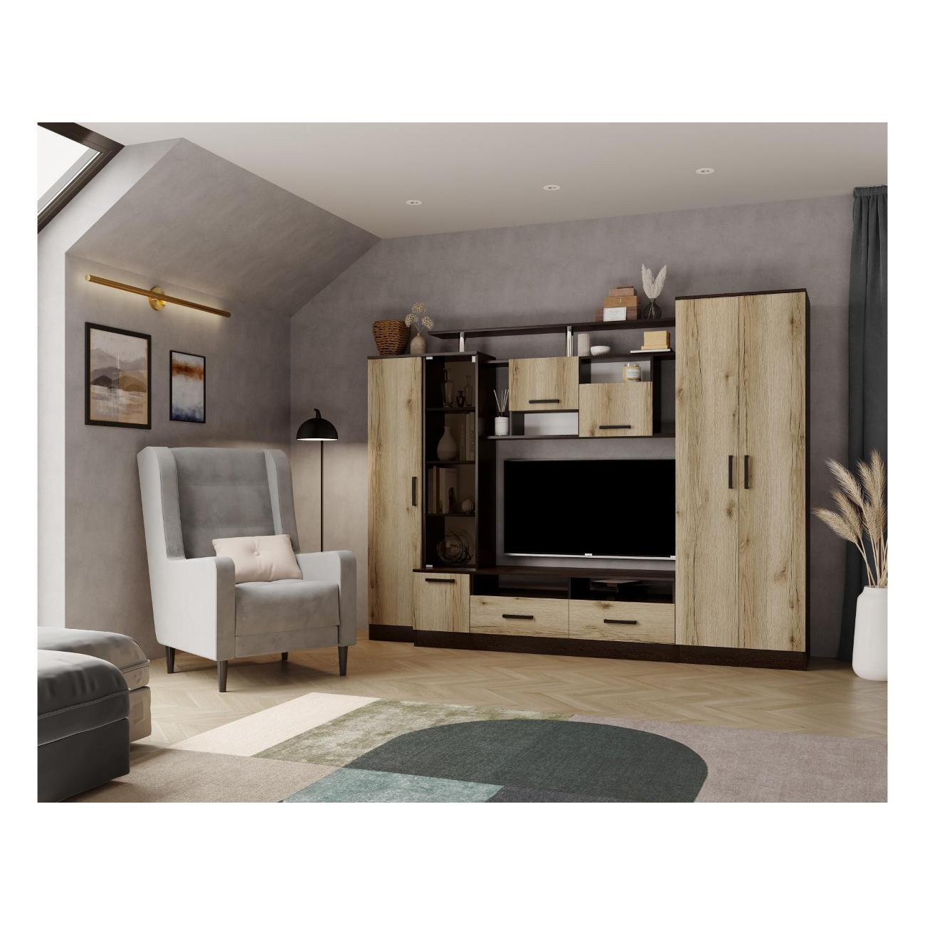 Комплект мебели для гостинной ТЭКС мебель Готовая стенка для гостиной