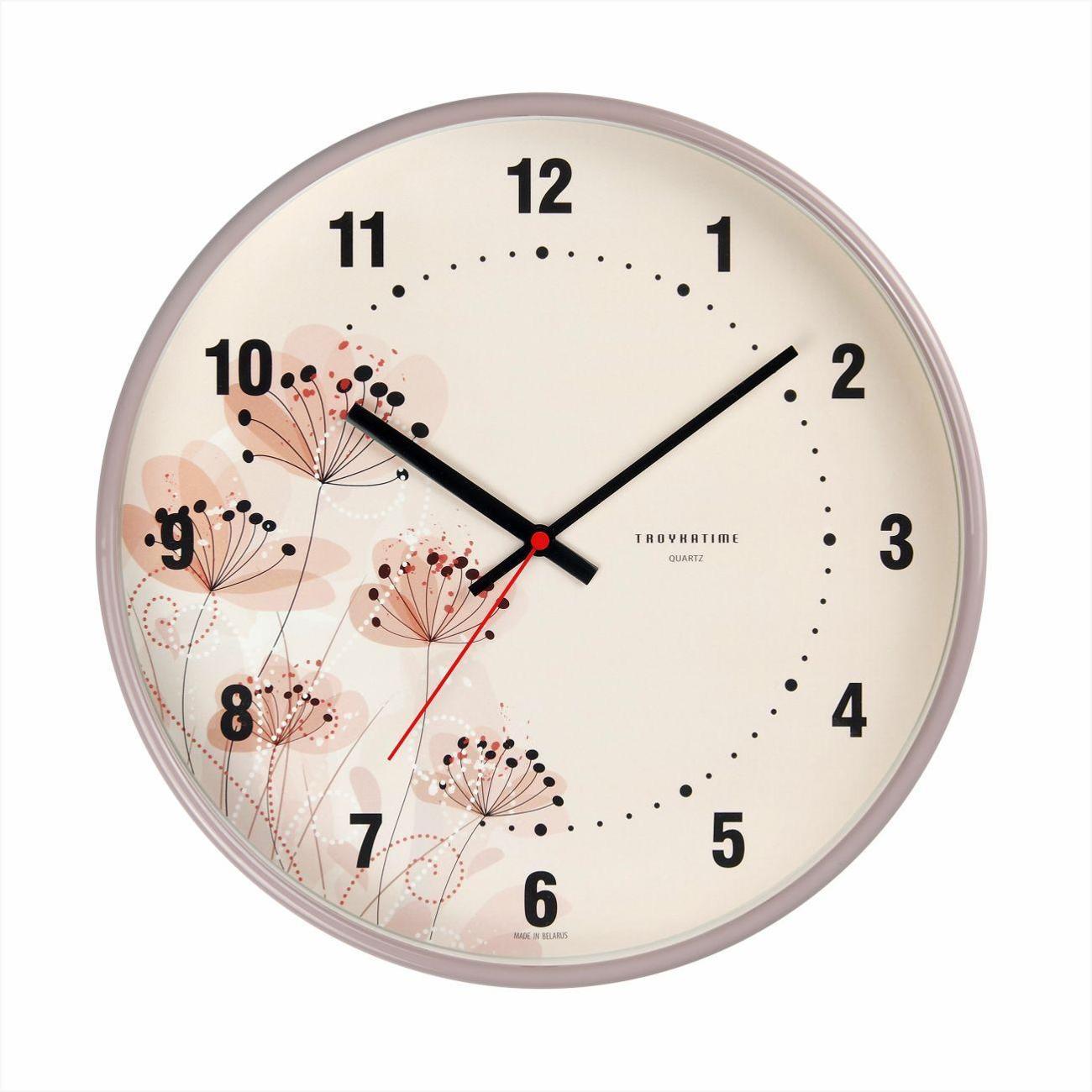 Часы настенные TROYKATIME Цветы