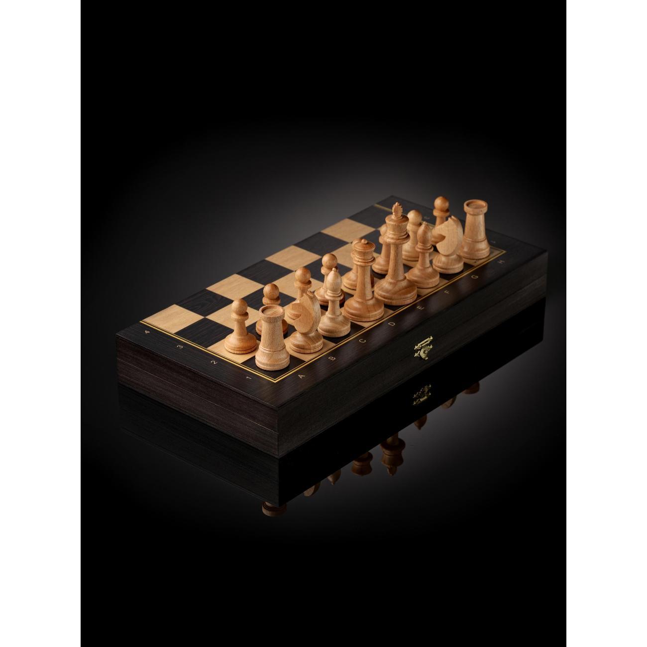 Шахматы WoodGames деревянные подарочные с размером клетки 40х40 мм
