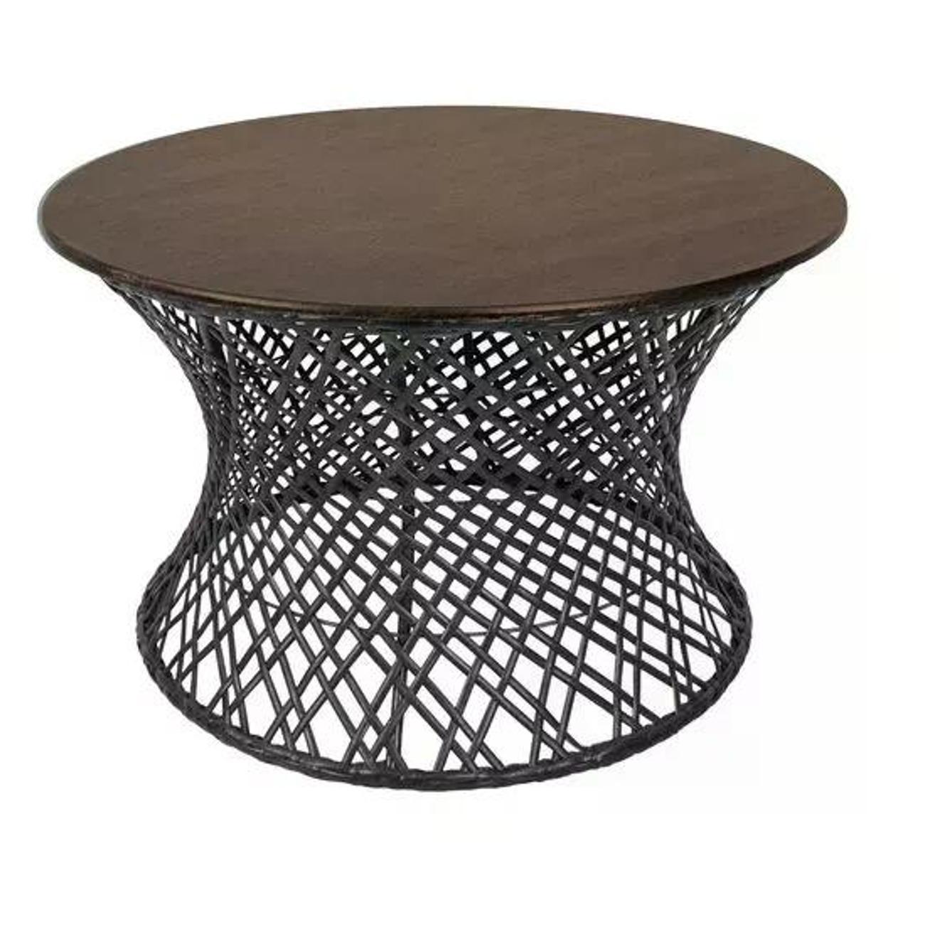 Стол M-Group Стол Бонго макси чёрный ротанг, 0,80 м, МДФ