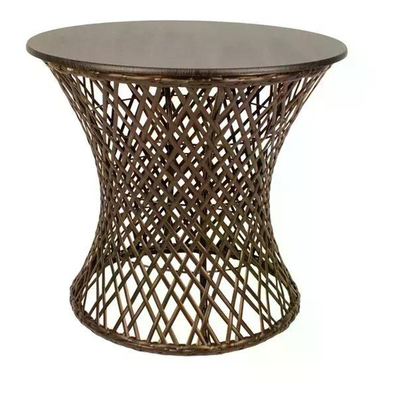 Стол M-Group Стол Бонго макси коричневый ротанг, 0,56 м, МДФ