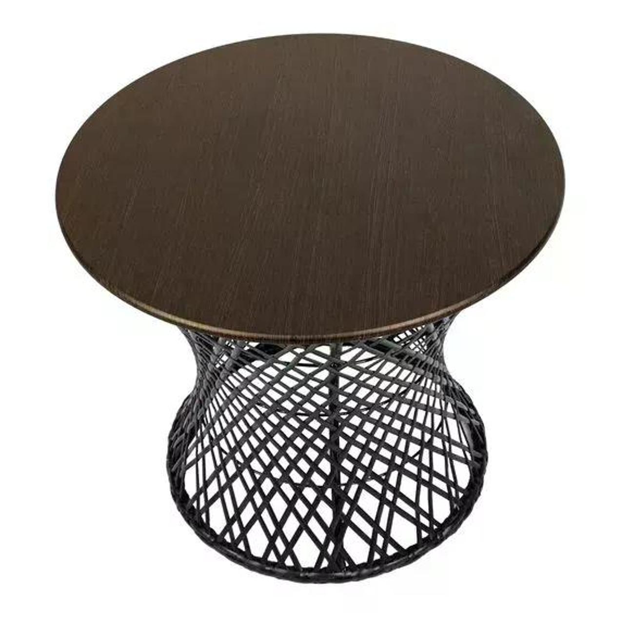 Стол M-Group Стол Бонго макси чёрный ротанг, 0,56 м, МДФ