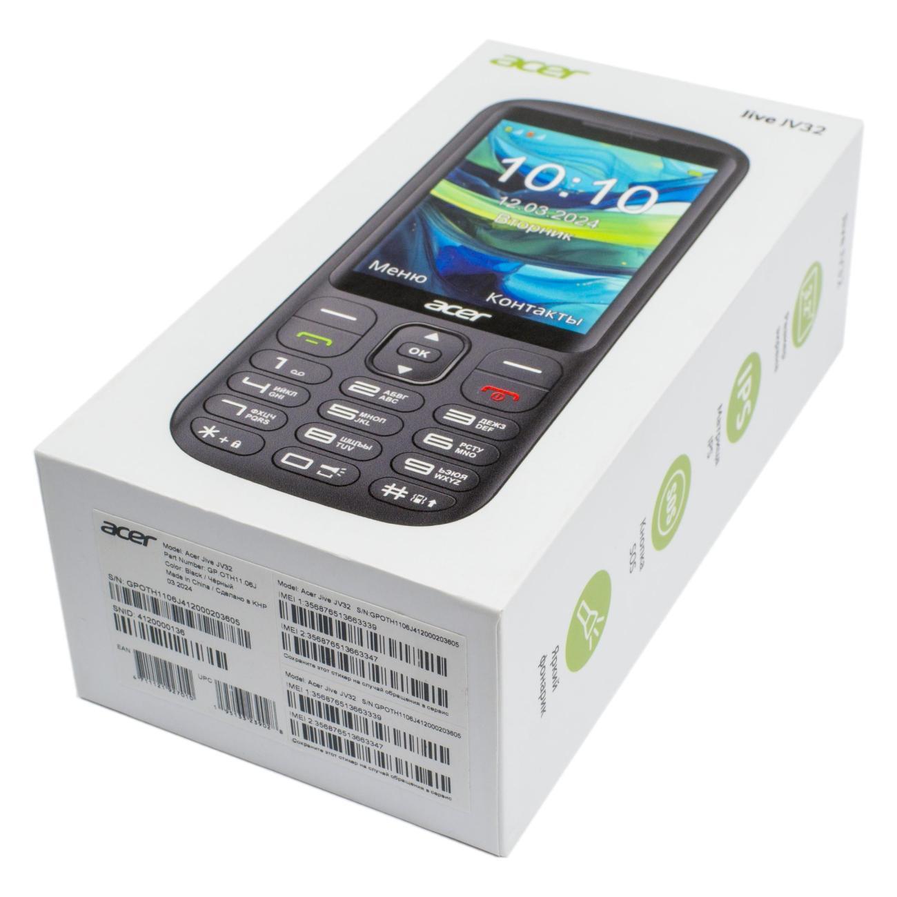 Мобильный телефон Acer Jive JV32 черный