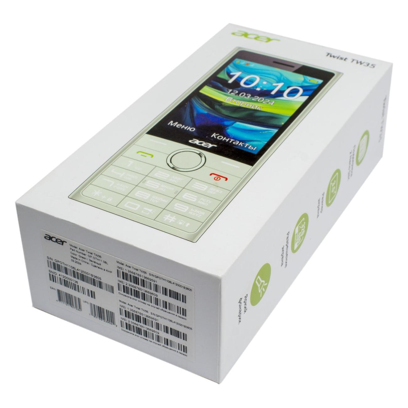 Мобильный телефон Acer Twist TW35 зеленый