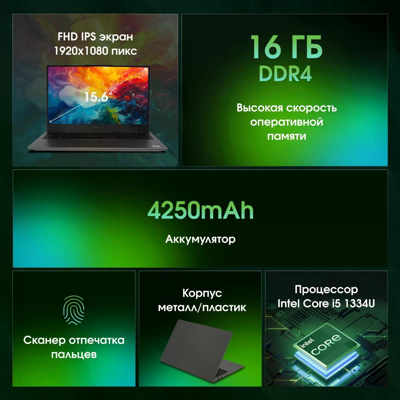 Ноутбук Digma Pro Fortis M (DN15P5-ADXW06)