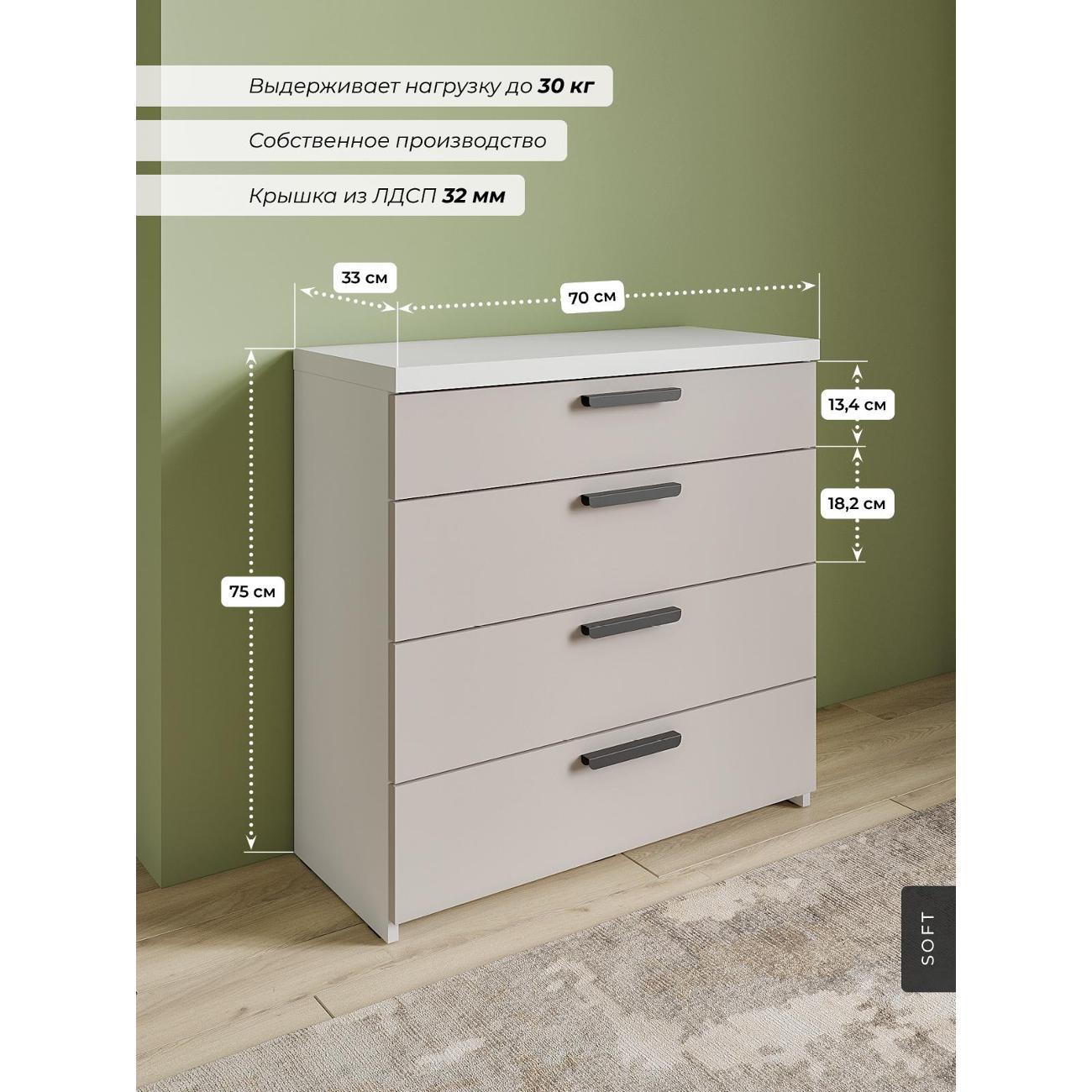 Комод SOFT Мебель Комод деревянный с ящиками SOFT Мебель