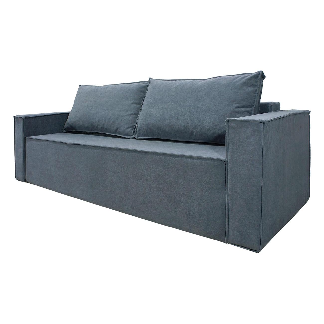 Диван МЕБЛАЙНС Лофт Люкс прямой раскладной, велюр серый, 140