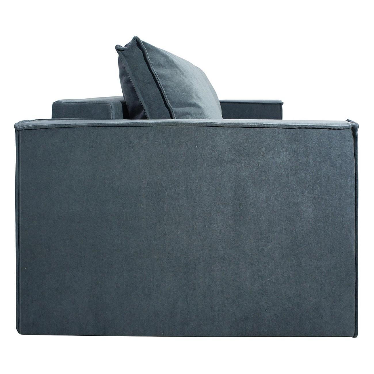 Диван МЕБЛАЙНС Лофт Люкс прямой раскладной, велюр серый, 140