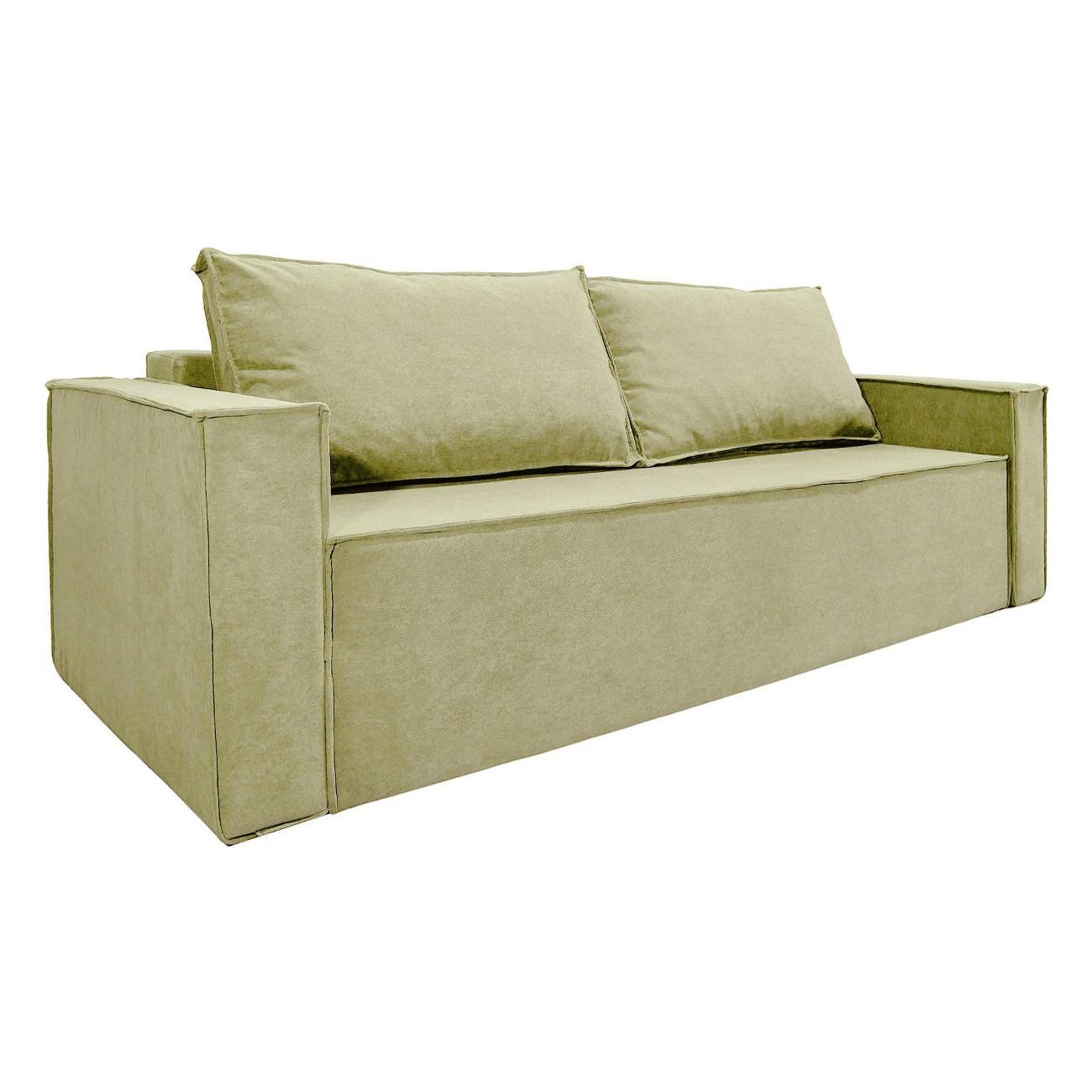 Диван МЕБЛАЙНС Лофт Люкс прямой раскладной, велюр бежевый, 140