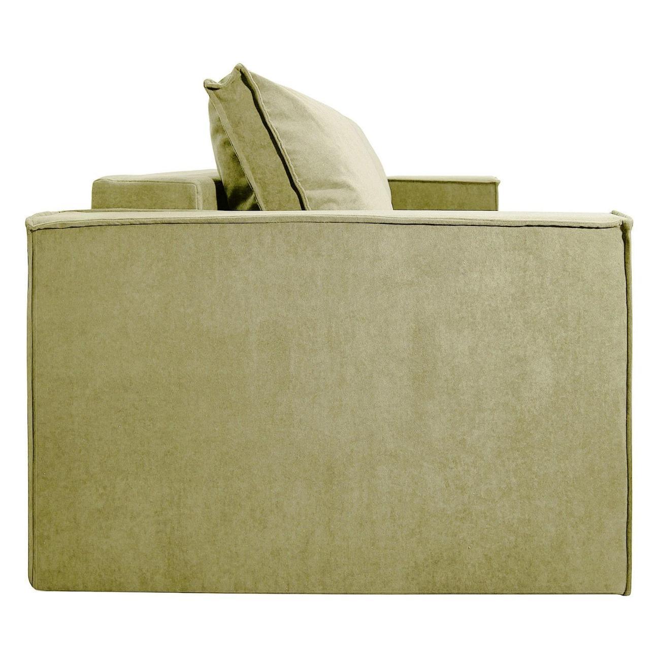 Диван МЕБЛАЙНС Лофт Люкс прямой раскладной, велюр бежевый, 140