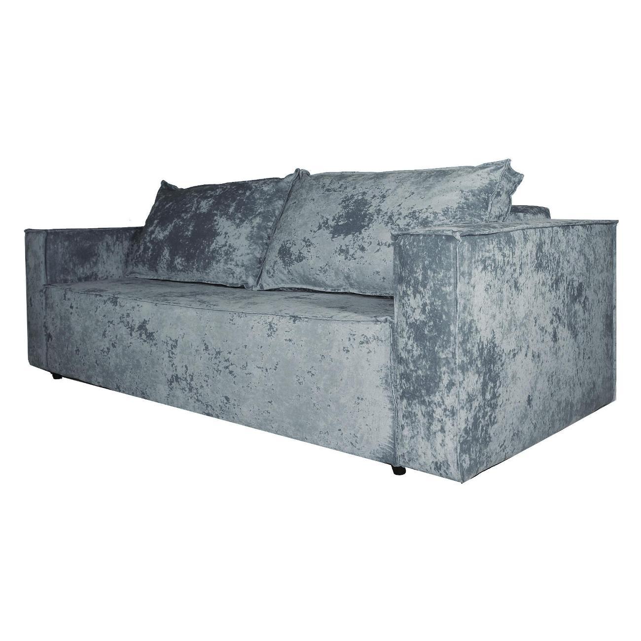 Диван МЕБЛАЙНС Лофт Люкс прямой раскладной, плюш серый, 140