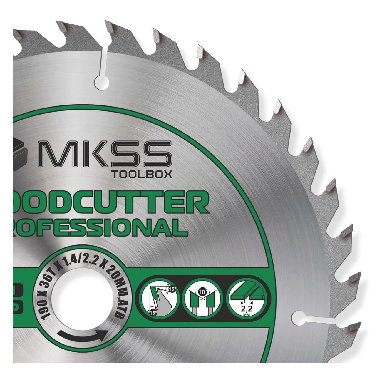 Диск пильный MKSS 190х36Тх1,4/2,2х20 мм Woodcutter Professional