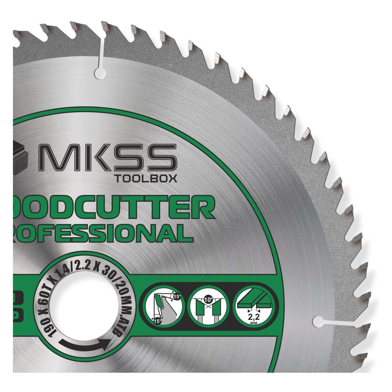 Диск пильный MKSS 190х60Тх1,4/2,2х30/20 мм Woodcutter Professional