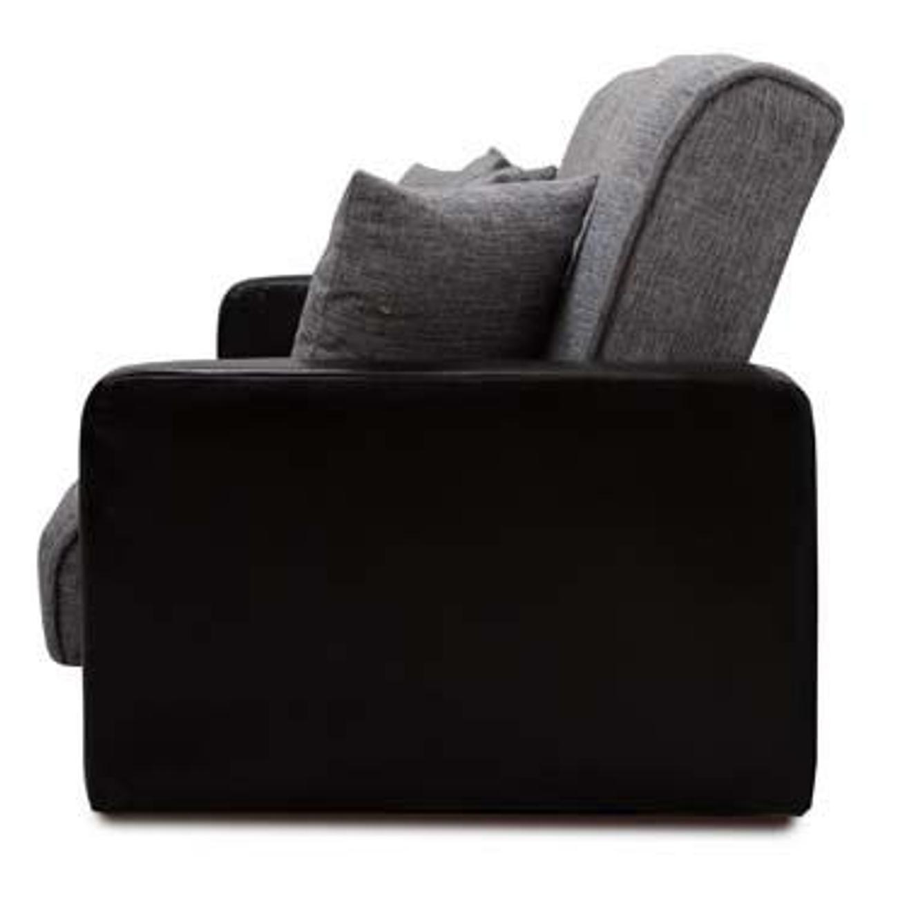 Диван МЕБЛАЙНС Лондон прямой раскладной, рогожка серая, 120