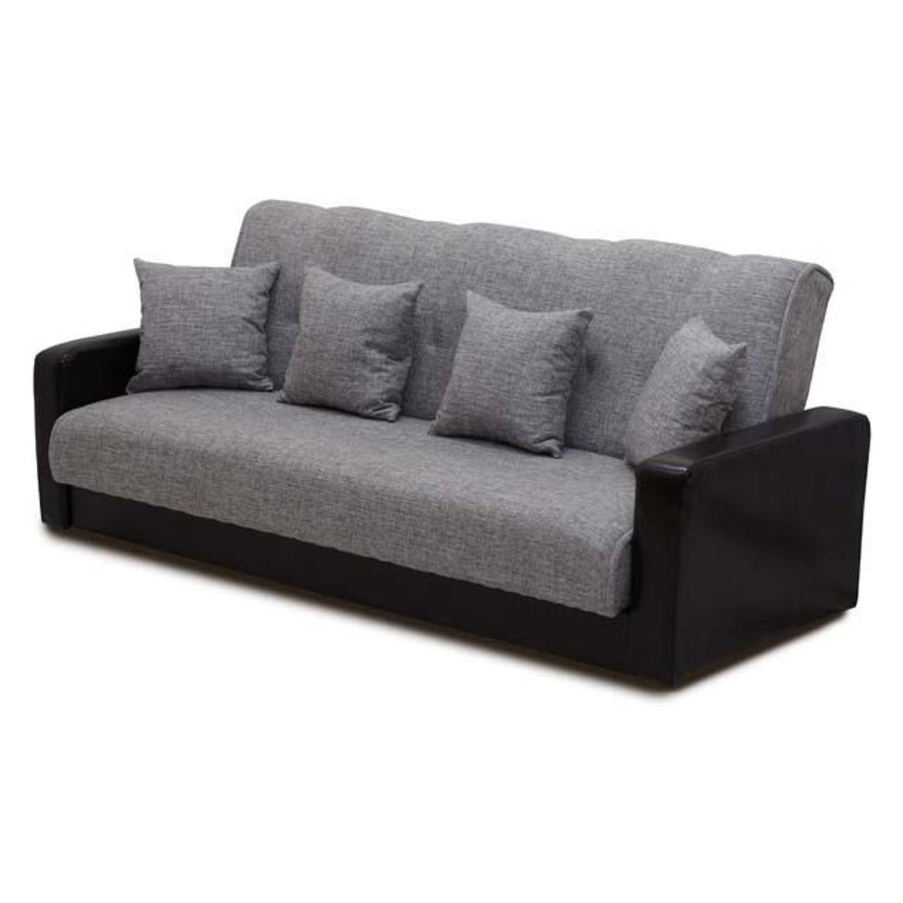 Диван МЕБЛАЙНС Лондон прямой раскладной, рогожка серая, 140