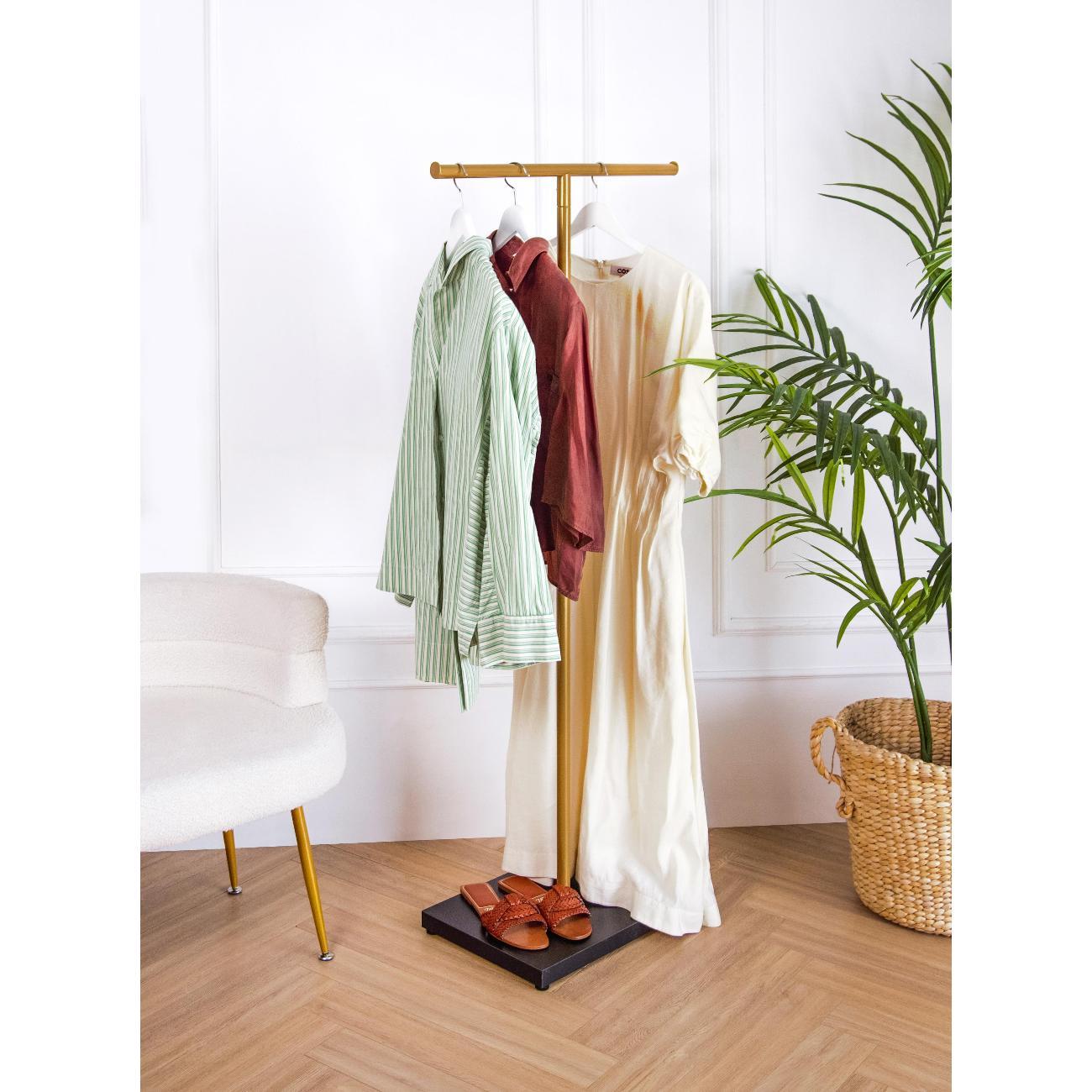 Вешалка напольная АББОТТ ХОУМ Тон, цвет золотой/черный