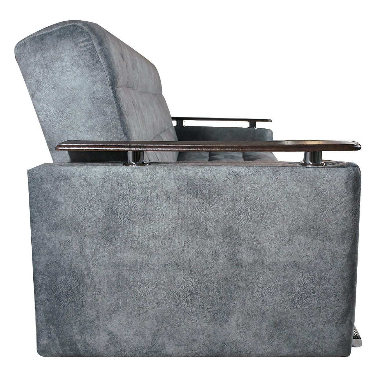 Диван МЕБЛАЙНС Мадрид прямой раскладной, рогожка серая, 125