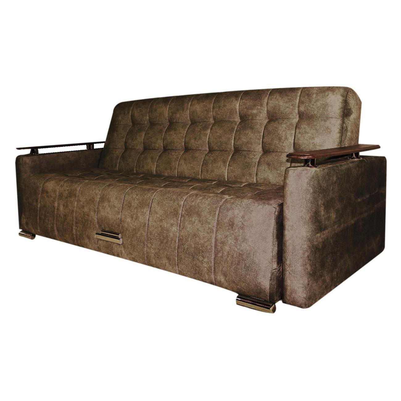 Диван бескаркасный МЕБЛАЙНС Мадрид прямой раскладной, рогожка коричневая, 125