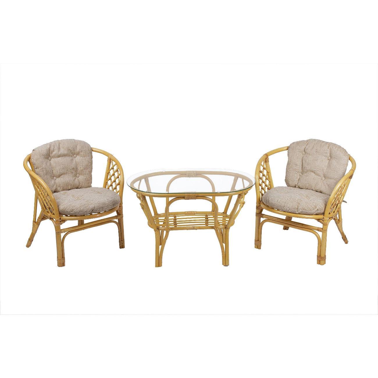 Стол журнальный Мебель Солнца Багама стол овальный из ротанга, цвет мед