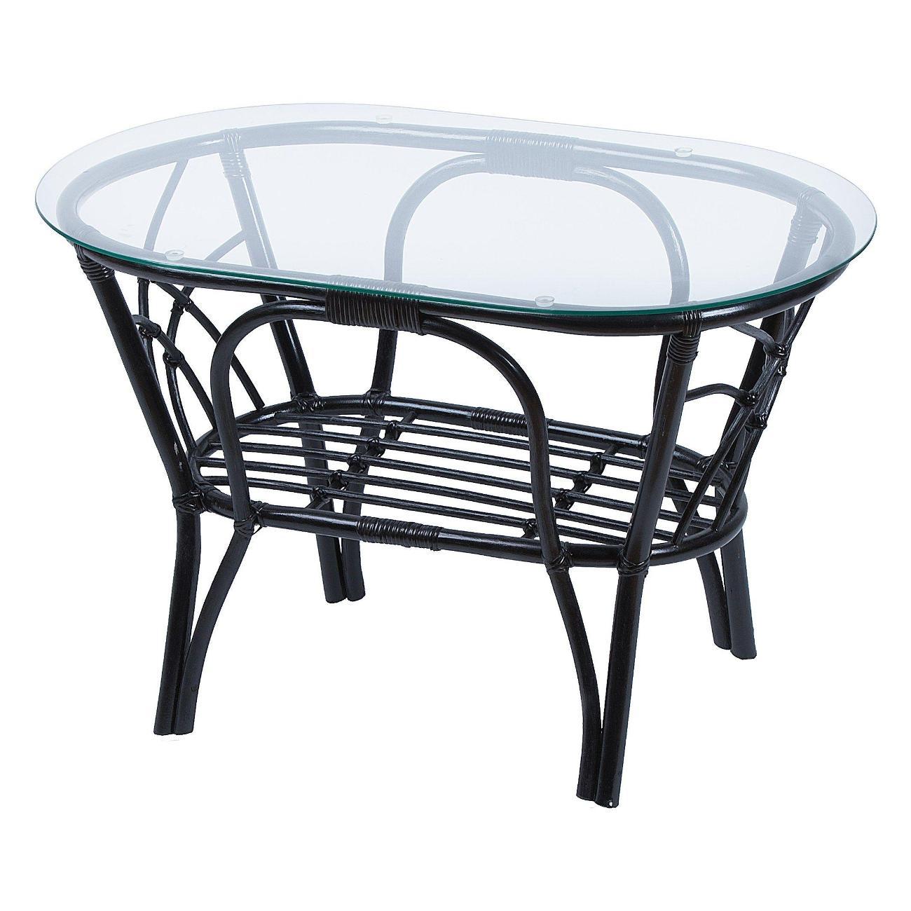 Стол журнальный нет бренда Багама стол овальный из ротанга, цвет венге