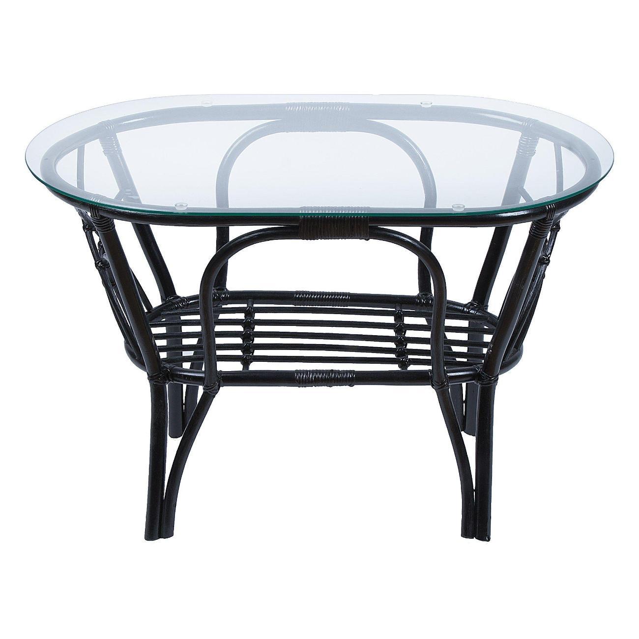 Стол журнальный нет бренда Багама стол овальный из ротанга, цвет венге