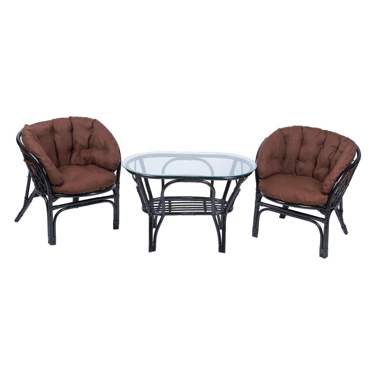 Стол журнальный нет бренда Багама стол овальный из ротанга, цвет венге