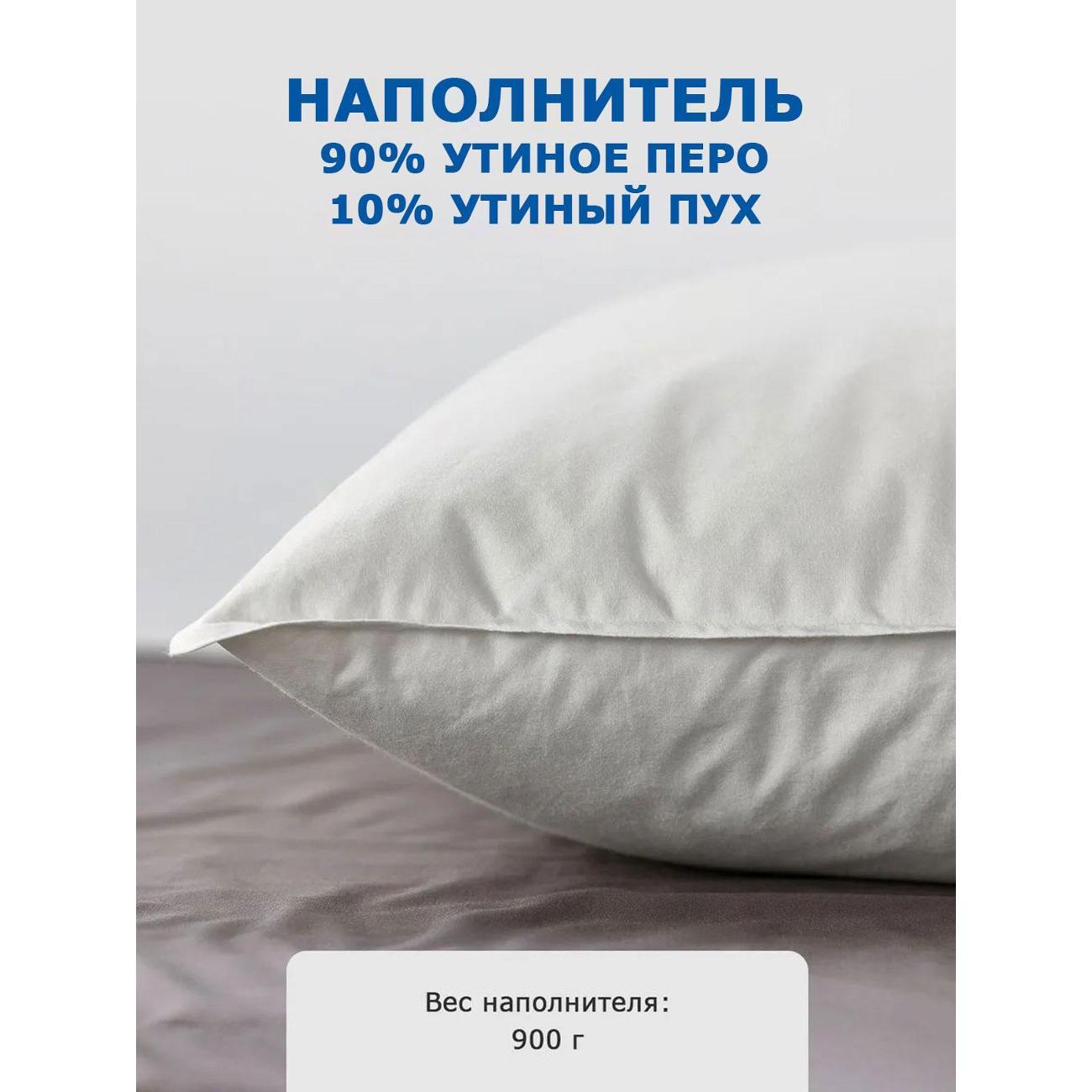 Подушка IKEA 50х70 см пуховая LUNDTRAV высокая