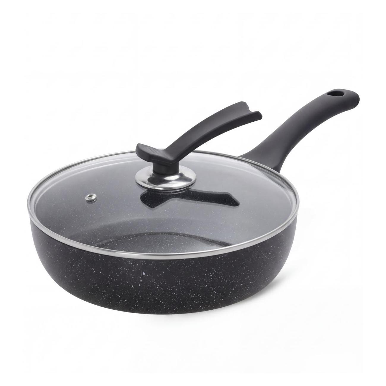 Сковорода FISSMAN глубокая JILL 20см с крышкой черная