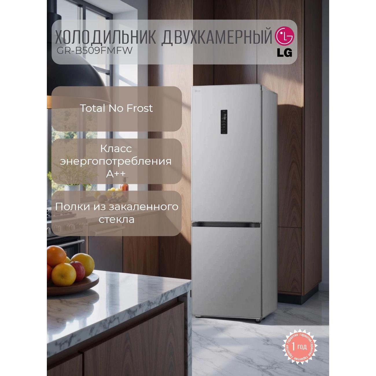 Холодильник LG GR-B509 серебистый