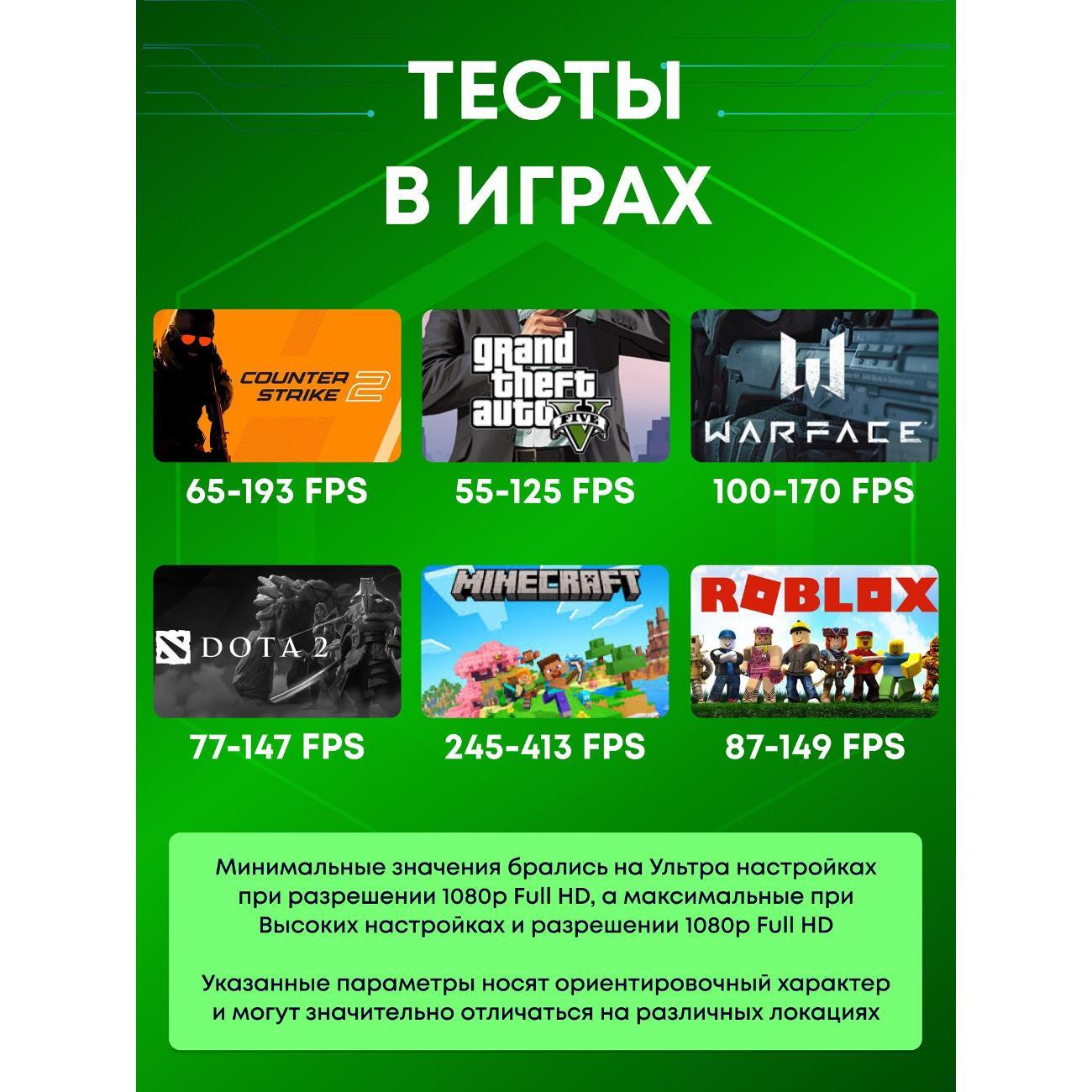 Системный блок БиГ! Комп Colibri Black 1050ti - W10 90h81.1p