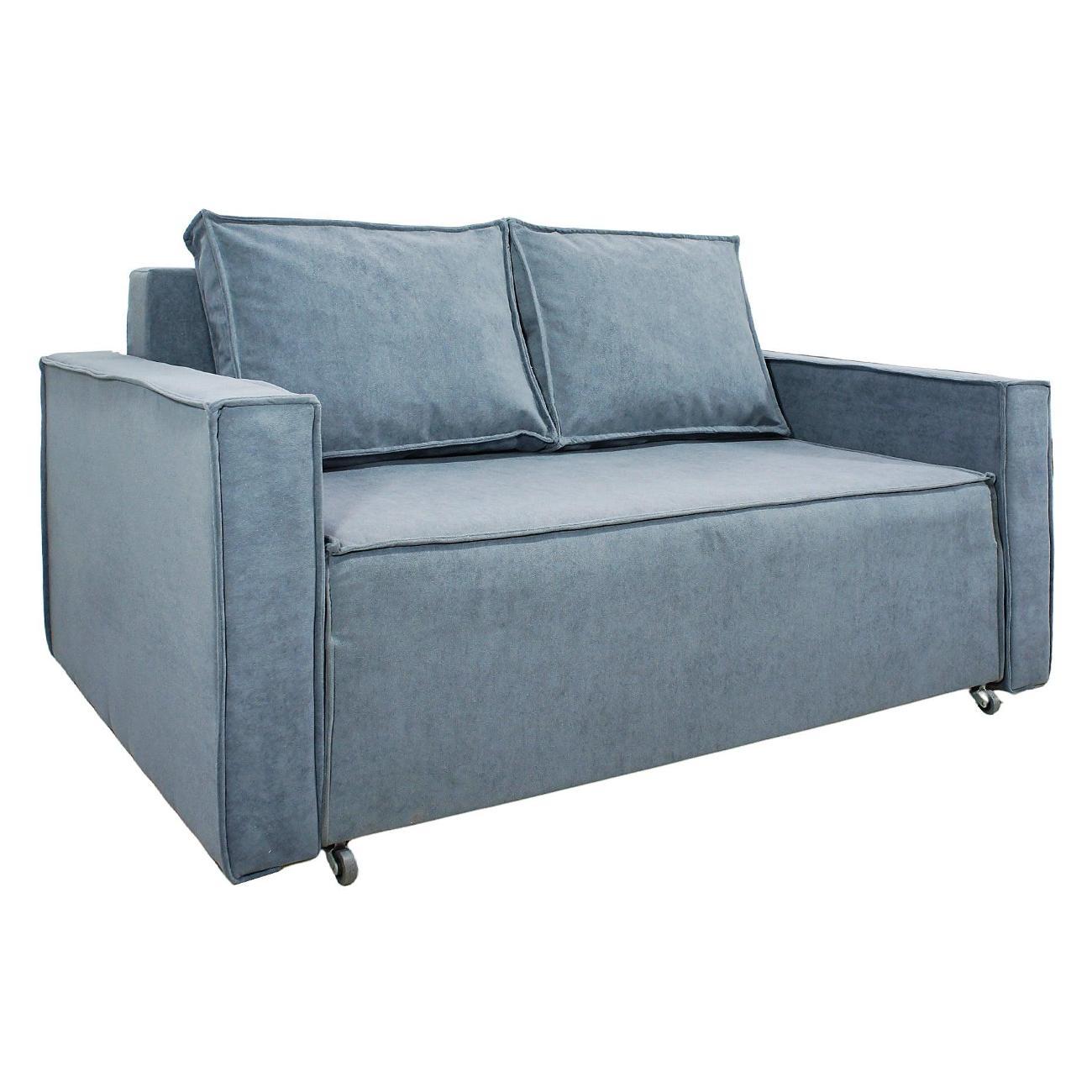 Диван МЕБЛАЙНС Лофт прямой раскладной, велюр серый, 160