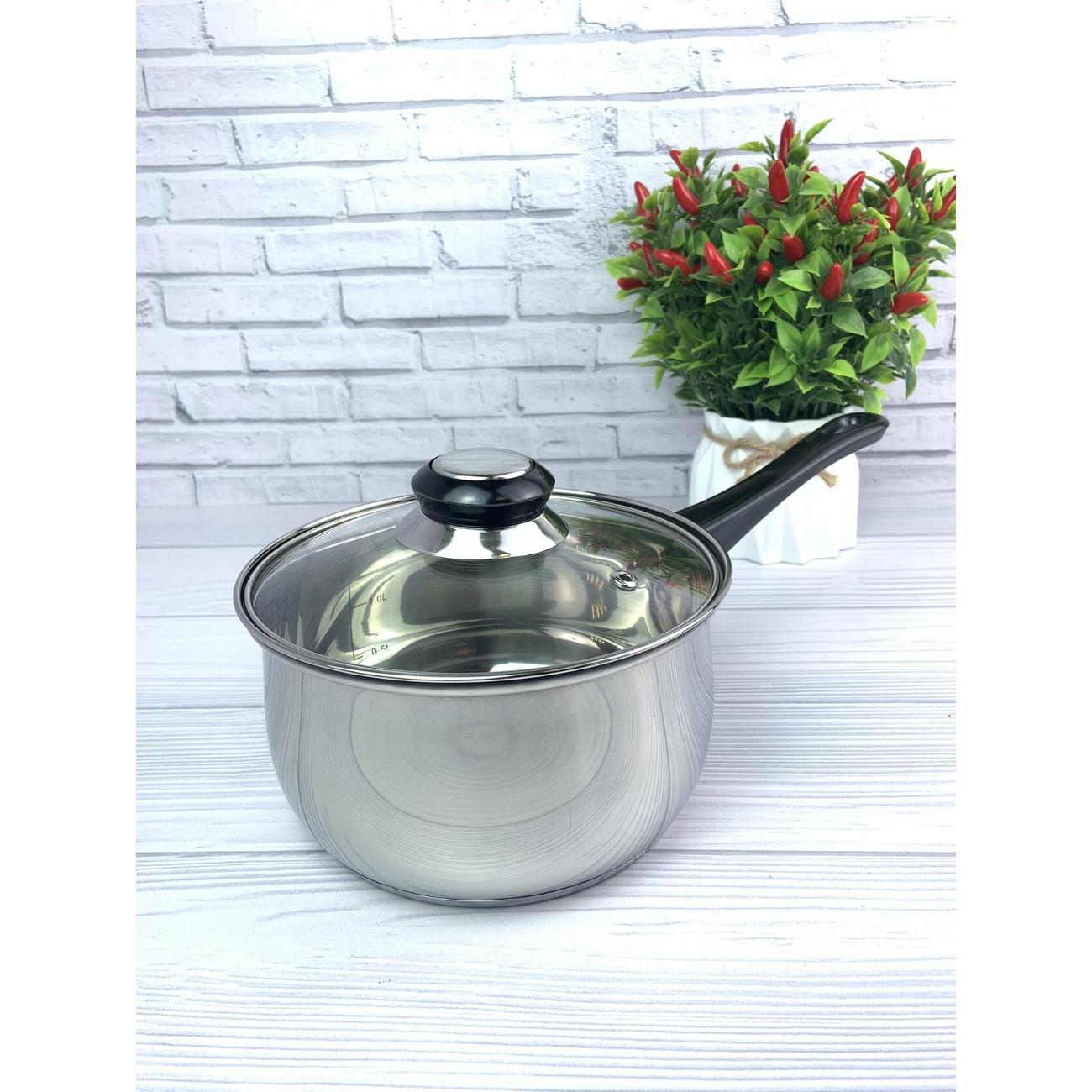 Ковш Эко-Поставка с крышкой 1.9л из нержавеющей стали (009356)