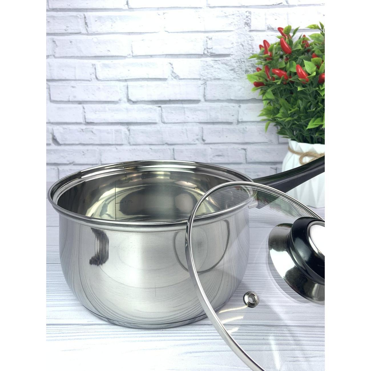 Ковш Эко-Поставка с крышкой 1.9л из нержавеющей стали (009356)