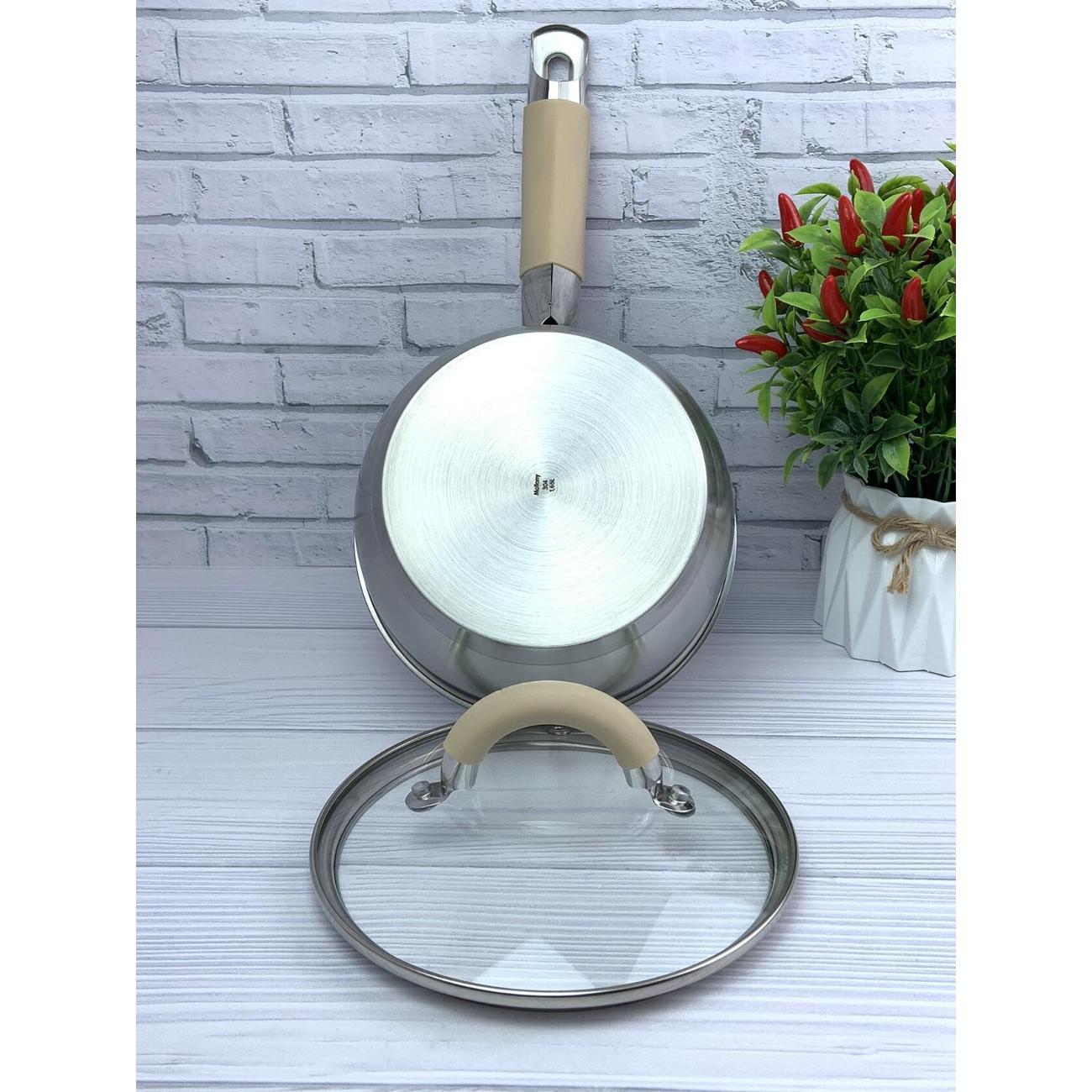 Ковш Эко-Поставка с крышкой 1.5л из нержавеющей стали (7216)