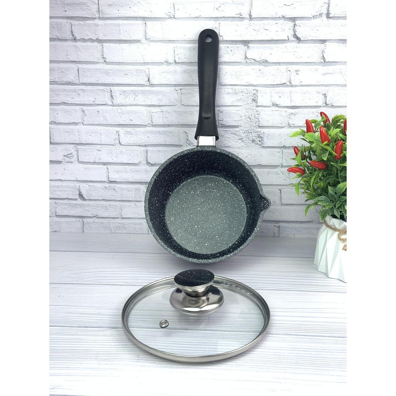 Ковш Edenberg с крышкой 1.3л с мраморным покрытием EB-8044