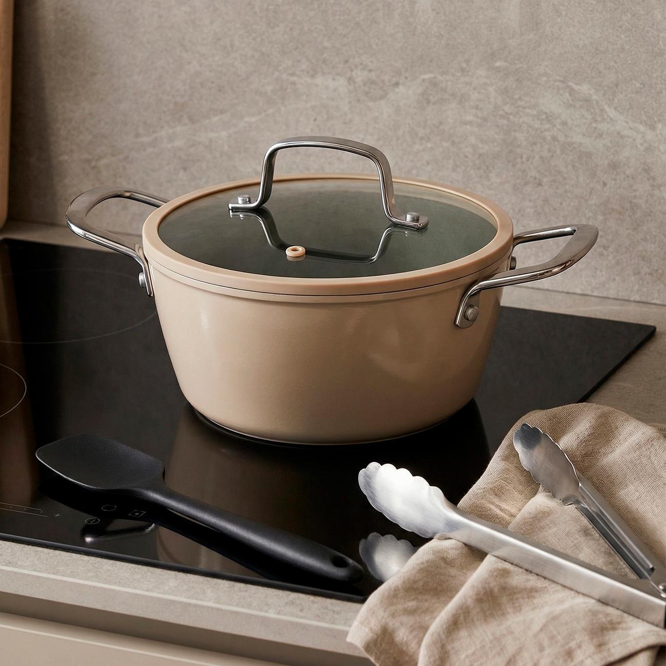 Кастрюля 2.5л/22см (кованый алюминий) с крышкой REGENT inox TAUP