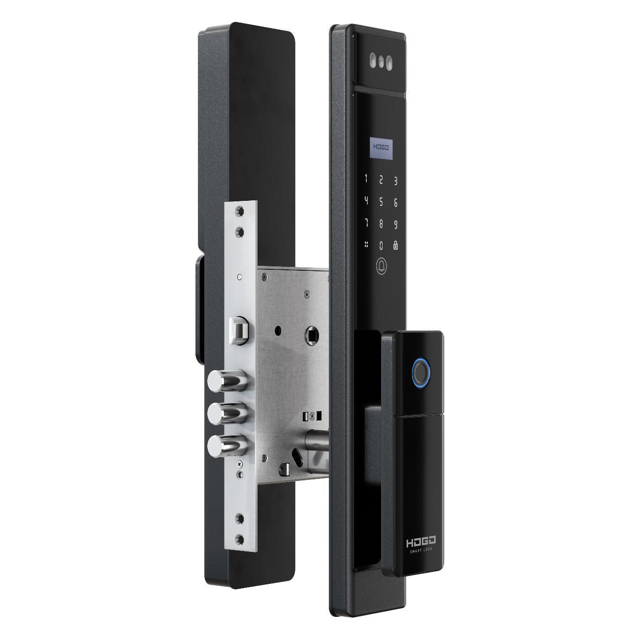 Умный электронный замок ХОГО Smart Lock HOGO Face ID, PIN-код, отпечаток пальца, карта доступа или стикер для смартфона V08 HgV08