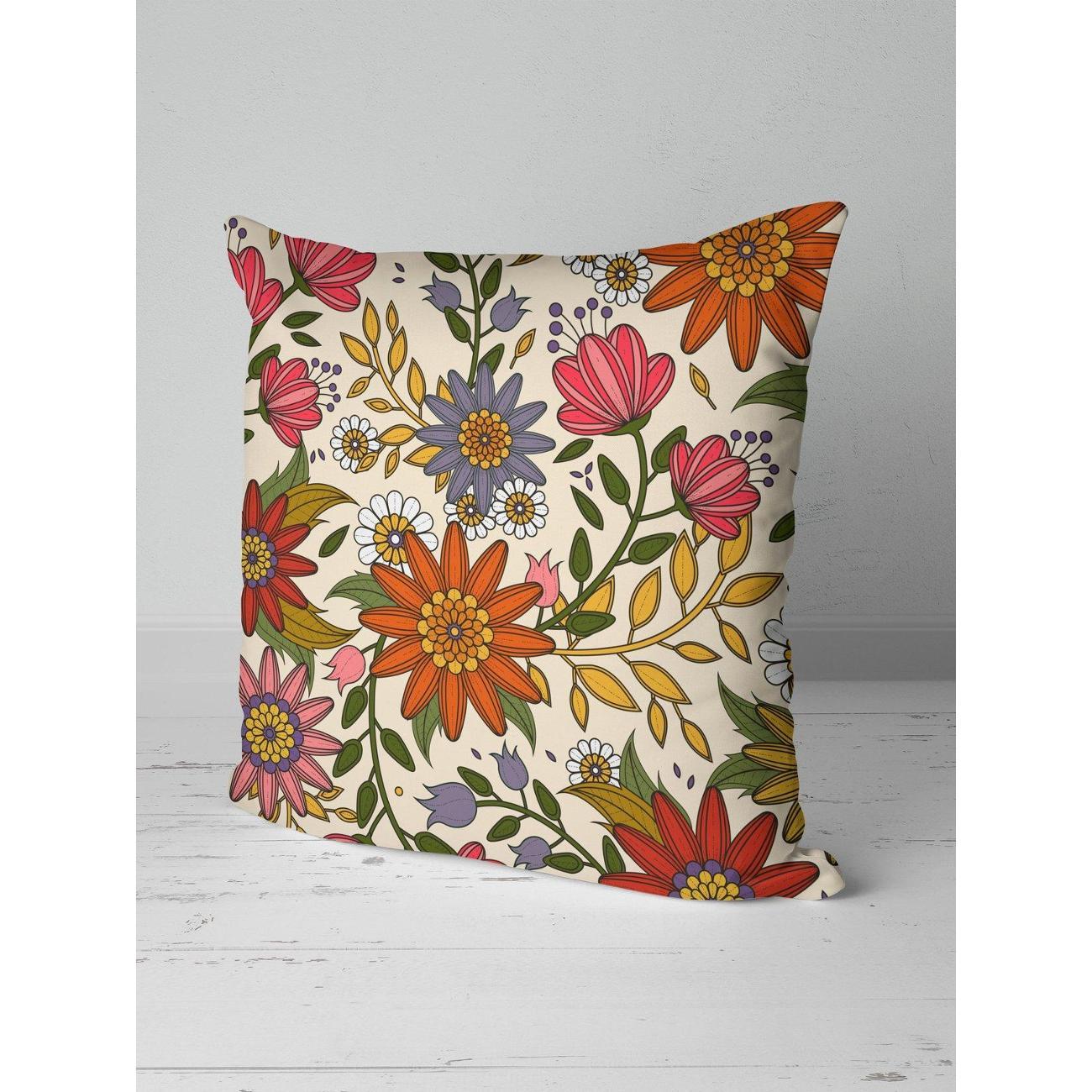 Подушка PrintyFull Яркий цветочный узор: розы FP10506700