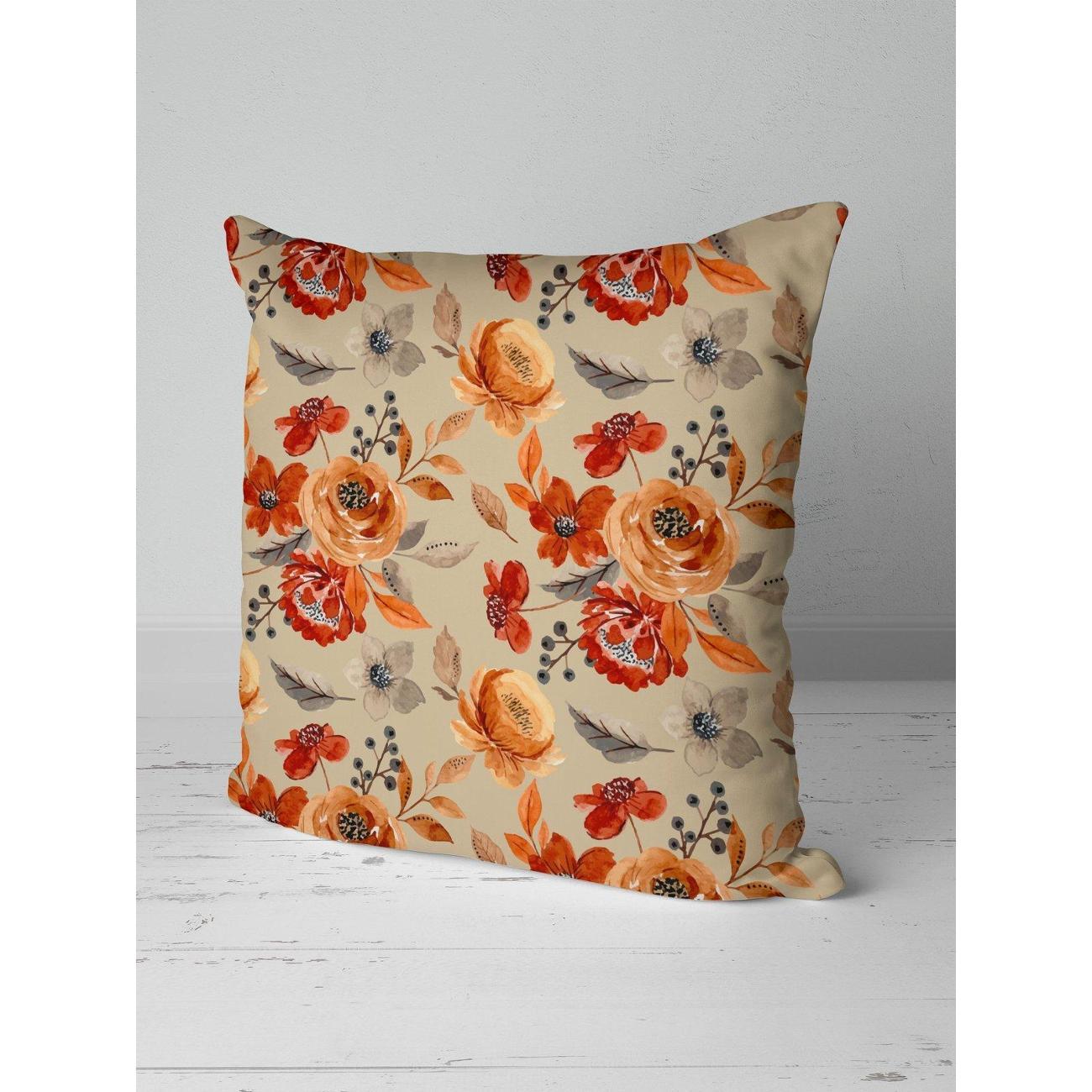 Подушка PrintyFull Акварельный цветочный узор FP11006351